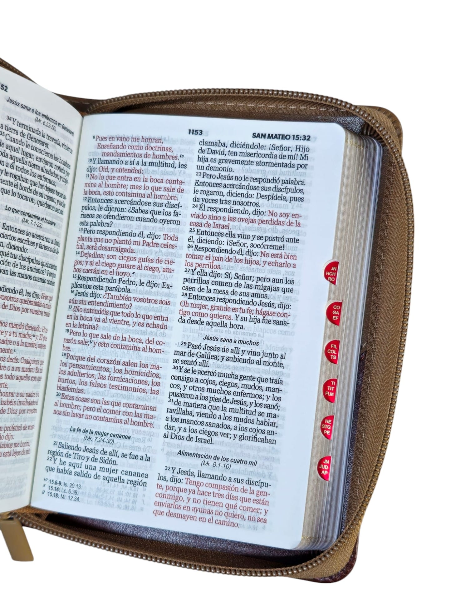 Biblia de Bolsillo con cierre aguila RVR.1960 Imitación piel cafe/ cafe con indice