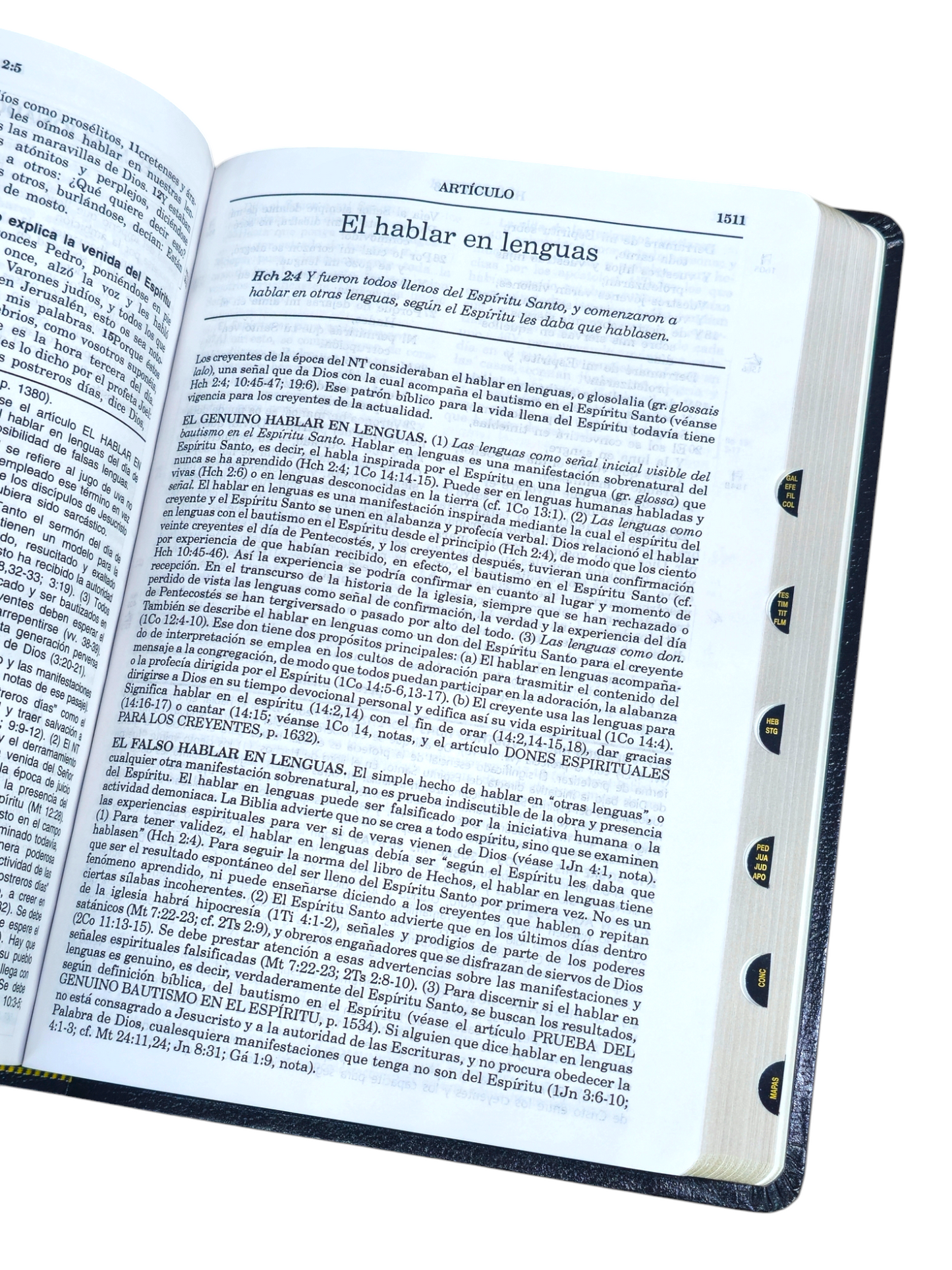 Biblia de estudio vida plena RVR.1960 piel fabricada negro con indice