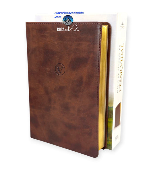 Biblia de estudio cesar Vidal RVR.1960 color cafe