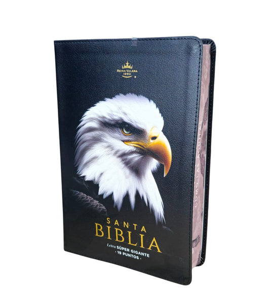 Biblia aguila RVR.1960 letra super gigante 19 punto los que esperan en jehova Imitación Piel negro