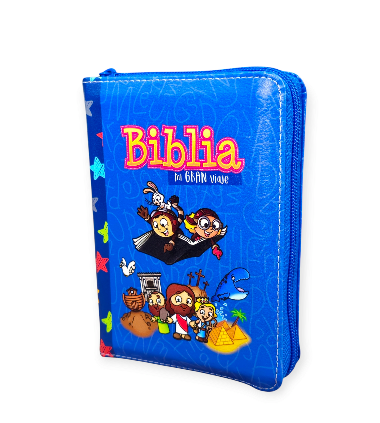 Biblia para niños Mi Gran Viaje RVR, 1960 azul con indice