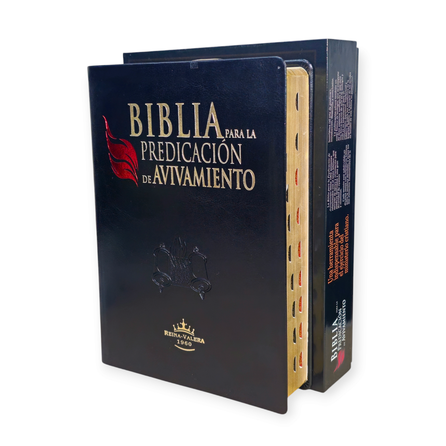 Biblia para la predicación avivamiento Reina-Valera 1960 pu negro con indice