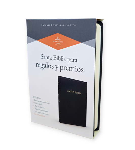 Biblia para premios y regalos RVR.1960 Imit.Piel Negro