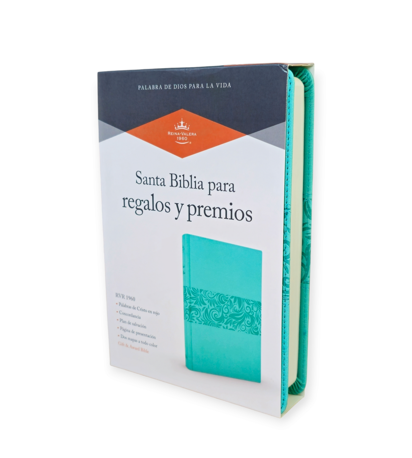 Biblia para premios y regalos RVR.1960 Turquesa simil piel