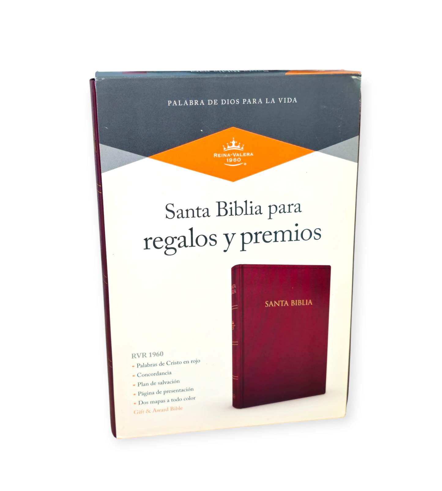 BIBLIA REINA VALERA 1960 PARA PREMIOS Y REGALOS, IMI. PIEL VINO