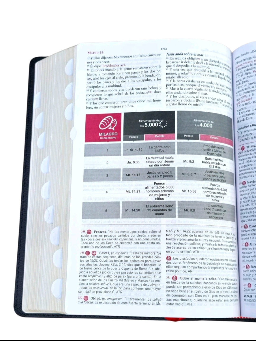 BIBLIA DE ESTUDIO AMPLIADA MATTHEW HENRY  PIEL FABRICADA NEGRO CON ÍNDICE